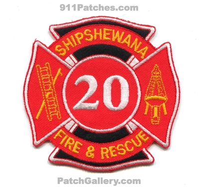 Shipshewana Fire and Rescue Department 20 Patch (Indiana)
Scan By: PatchGallery.com
Keywords: &