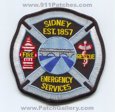 Sidney Fire Rescue Department Emergency Services Patch (Ohio)
Scan By: PatchGallery.com
Keywords: dept. es est. 1857