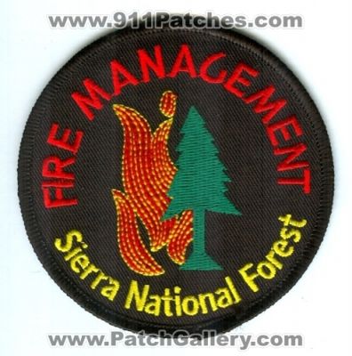 Sierra National Forest Fire Management Wildfire Wildland Patch (California)
Scan By: PatchGallery.com
