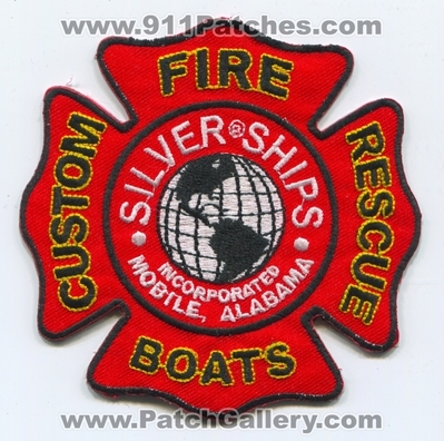 Silver Ships Incorporated Custom Fire Rescue Boats Patch (Alabama)
Scan By: PatchGallery.com
Keywords: inc. mobile