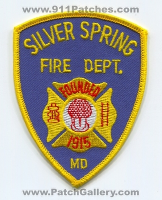 Silver Spring Fire Department Patch (Maryland)
Scan By: PatchGallery.com
Keywords: dept. md founded 1915