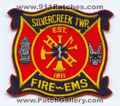 Silvercreek Township Fire EMS Department Patch (Ohio)
Scan By: PatchGallery.com
Keywords: twp. dept.