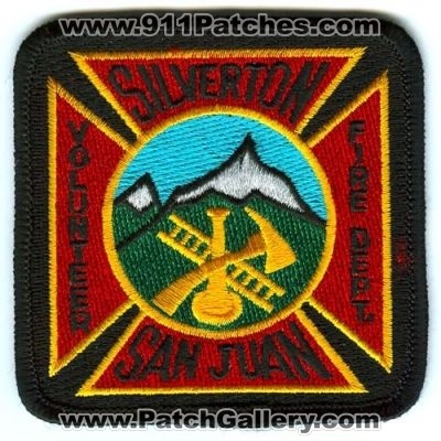 Silverton San Juan Volunteer Fire Department Patch (Colorado)
[b]Scan From: Our Collection[/b]
Keywords: vol. dept.