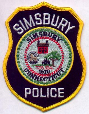 Simsbury Police
Thanks to EmblemAndPatchSales.com for this scan.
Keywords: connecticut