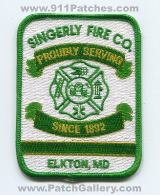 Singerly Fire Company Elkton Patch (Maryland)
Scan By: PatchGallery.com
Keywords: co. department dept. proudly serving since 1892