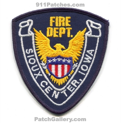 Sioux Center Fire Department Patch (Iowa)
Scan By: PatchGallery.com
Keywords: dept.