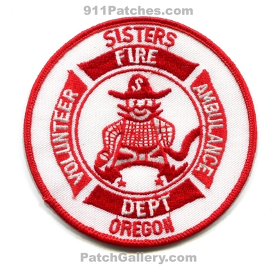 Sisters Fire Department Volunteer Ambulance Patch (Oregon)
Scan By: PatchGallery.com
Keywords: dept. vol. ems