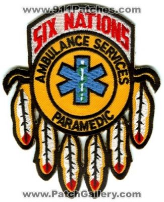 Six Nations Tribal Ambulance Paramedic Patch Native Indian EMT EMS Reserve F 109 