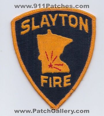 Slayton Fire Department (Minnesota)
Thanks to PaulsFirePatches.com for this scan.
Keywords: dept.