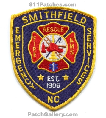 Smithfield Fire Rescue Department Emergency Services Patch (North Carolina)
Scan By: PatchGallery.com
Keywords: dept. es ems est. 1906