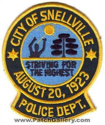 Snellville Police Dept (Georgia)
Scan By: PatchGallery.com
Keywords: department city of