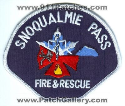Snoqualmie Pass Fire and Rescue Department Patch (Washington)
Scan By: PatchGallery.com
Keywords: & dept.