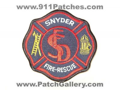 Snyder Fire Rescue (New York)
Thanks to Walts Patches for this picture.
Keywords: department dept.