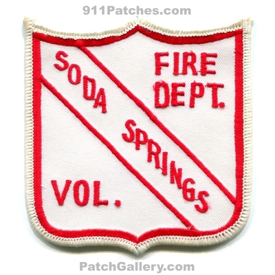 Soda Springs Volunteer Fire Department Patch (Idaho)
Scan By: PatchGallery.com
Keywords: vol. dept.