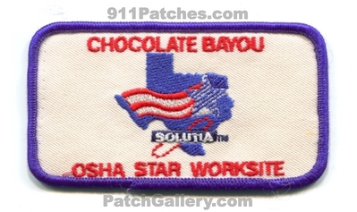 Solutia Chocolate Bayou Plant OSHA Star Worksite Patch (Texas)
Scan By: PatchGallery.com
Keywords: chemical