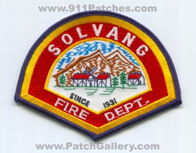 Solvang Fire Department Patch (California)
Scan By: PatchGallery.com
Keywords: dept. since 1931