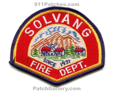 Solvang Fire Department Patch (California)
Scan By: PatchGallery.com
Keywords: dept. since 1931