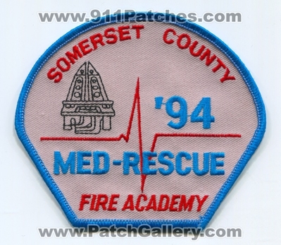 Somerset County Fire Academy 94 Med-Rescue Patch (New Jersey)
Scan By: PatchGallery.com
Keywords: co. department dept. medical ems 1994