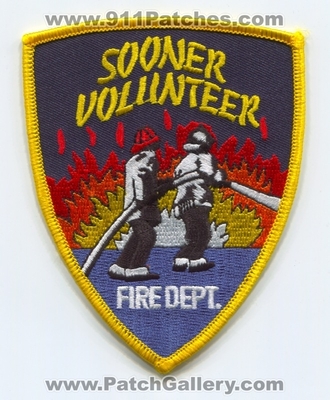 Sooner Volunteer Fire Department Patch (Oklahoma)
Scan By: PatchGallery.com
Keywords: vol. dept.