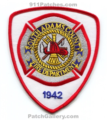 South Adams County Fire Department Class A Patch (Colorado)
[b]Scan From: Our Collection[/b]
Keywords: co. dept. sacfd 1942