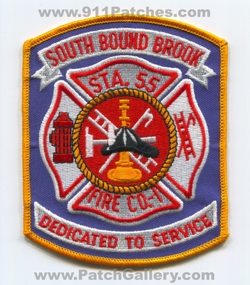 South Bound Brook Fire Company 1 Station 55 Patch (New Jersey)
Scan By: PatchGallery.com
Keywords: co.-1 number no. #1 sta. department dept. dedicated to service