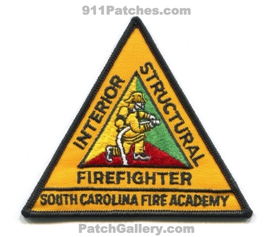 South Carolina Fire Academy Interior Structural Firefighter Patch (South Carolina)
Scan By: PatchGallery.com
Keywords: school