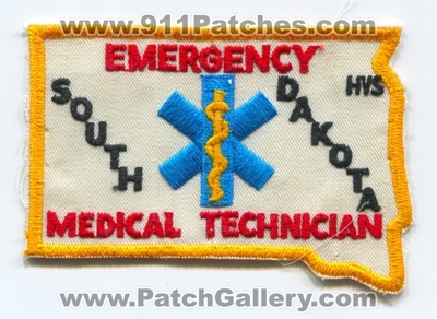 South Dakota Emergency Medical Technician EMT Patch (South Dakota)
Scan By: PatchGallery.com
Keywords: state certified ems hvs