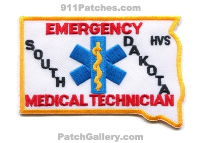 South Dakota State Emergency Medical Technician EMT Patch (South Dakota) (State Shape)
Scan By: PatchGallery.com
Keywords: hvs ems ambulance