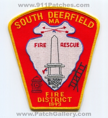 South Deerfield Fire District Patch (Massachusetts)
Scan By: PatchGallery.com
Keywords: dist. rescue department dept. 1893 bloody brook 1675