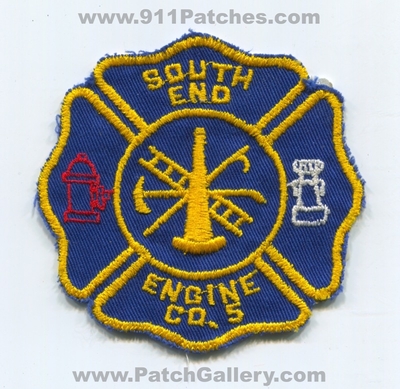 South End Fire Department Engine Company 5 Patch (Virginia)
Scan By: PatchGallery.com
Keywords: so. dept. co. number no. #5 station