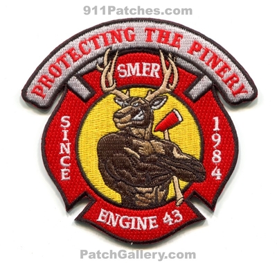 South Metro Fire Rescue Department Engine 43 Patch (Colorado)
[b]Scan From: Our Collection[/b]
[b]Patch Made By: 911Patches.com[/b]
Keywords: dept. smfra s.m.f.r.a. authority company co. station protecting the pinery since 1984