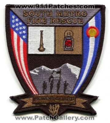 South Metro Fire Rescue Department Honor Guard Patch (Colorado)
[b]Scan From: Our Collection[/b]
Keywords: dept.