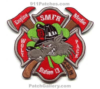South Metro Fire Rescue Department Station 13 Patch (Colorado)
[b]Scan From: Our Collection[/b]
[b]Patch Made By: 911Patches.com[/b]
Keywords: smfra s.m.f.r.a. authority dept. engine medic ambulance company co. wolf pack