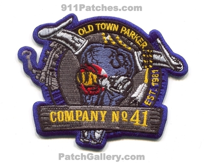 South Metro Fire Rescue Department Station 41 Patch (Colorado)
[b]Scan From: Our Collection[/b]
[b]Patch Made By: 911Patches.com[/b]
Keywords: dept. company co. number no. old town parker est. 1981