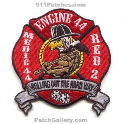 South Metro Fire Rescue Department Station 44 Patch (Colorado)
[b]Scan From: Our Collection[/b]
[b]Patch Made By: 911Patches.com[/b]
Keywords: dept. smfr engine medic ambulance red 2 company co. rolling out the hard way eagle arff cfr aircraft airport firefighter firefighting crash