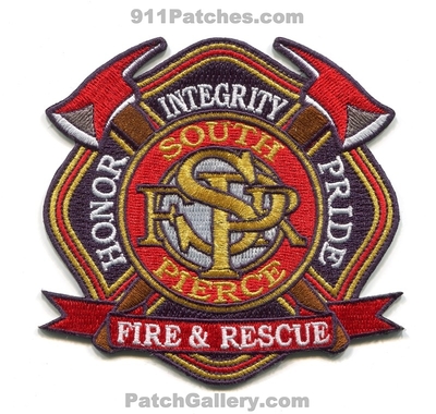 South Pierce Fire and Rescue Department Patch (Washington)
Scan By: PatchGallery.com
[b]Patch Made By: 911Patches.com[/b]
Keywords: & dept. honor integrity pride