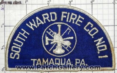 South Ward Fire Company Number 1 (Pennsylvania)
Thanks to swmpside for this picture.
Keywords: co. no. #1 one tamaqua pa.