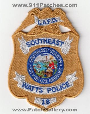 Southeast Watts Police Department 18 Los Angeles LAPD (California)
Thanks to Jack Bol for this scan.
Keywords: station city of l.a.p.d. dept.