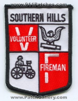 Southern Hills Fire Department Volunteer Fireman (Kentucky)
Scan By: PatchGallery.com
Keywords: dept. vf
