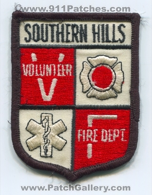 Southern Hills Volunteer Fire Department Patch (Kentucky)
Scan By: PatchGallery.com
Keywords: vol. dept.