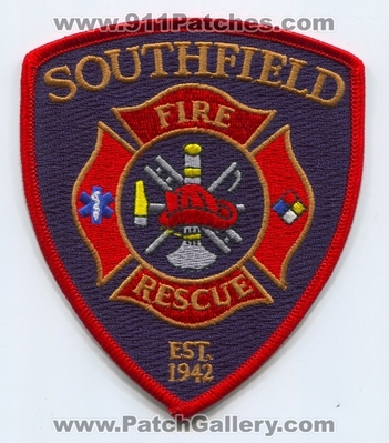 Southfield Fire Rescue Department Patch (Michigan)
Scan By: PatchGallery.com
Keywords: dept. est. 1942