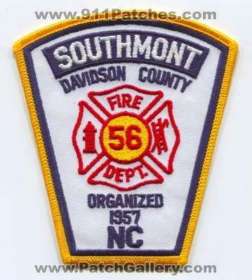 Southmont Fire Department Station 56 Patch (North Carolina)
Scan By: PatchGallery.com
Keywords: dept. davidson county co. company nc