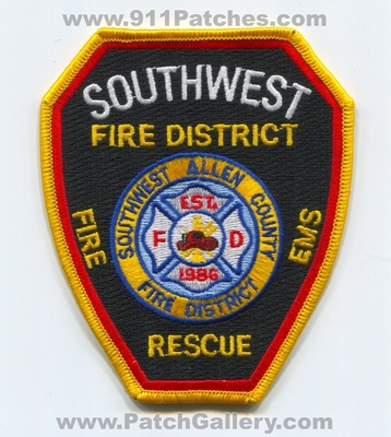 Southwest Allen County Fire District Patch (Indiana)
Scan By: PatchGallery.com
Keywords: co. dist. rescue ems department dept. fd est. 1986