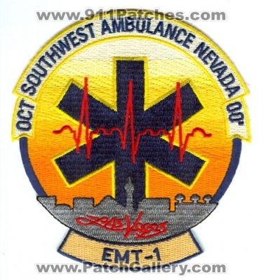 Southwest Ambulance EMT-1 Patch (Nevada)
Scan By: PatchGallery.com
Keywords: ems las vegas