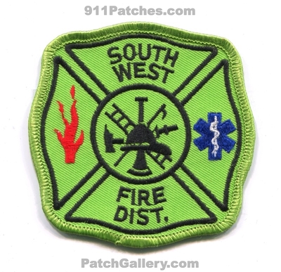 Southwest Fire District Patch (Nebraska)
Scan By: PatchGallery.com
Keywords: dist. department dept.