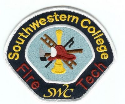 Southwestern College Fire Tech
Thanks to PaulsFirePatches.com for this scan.
Keywords: california
