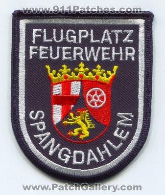 Spangdahlem Airport Fire Department Patch (Germany)
Scan By: PatchGallery.com
Keywords: dept. flugplatz feuerwehr
