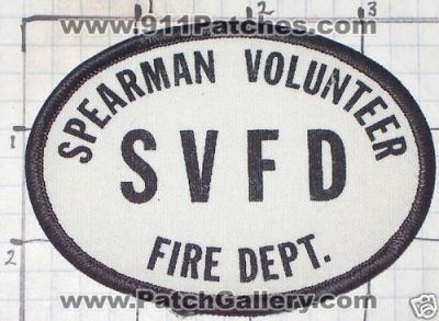 Spearman Volunteer Fire Department (Texas)
Thanks to swmpside for this picture.
Keywords: dept. svfd