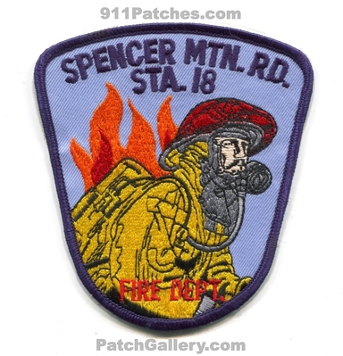 Spencer Mountain Road Fire Department Station 18 Patch (North Carolina)
Scan By: PatchGallery.com
Keywords: mtn. rd. dept. sta.