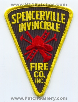 Spencerville Invincible Fire Company Inc Patch (Ohio)
Scan By: PatchGallery.com
Keywords: co. inc. department dept.